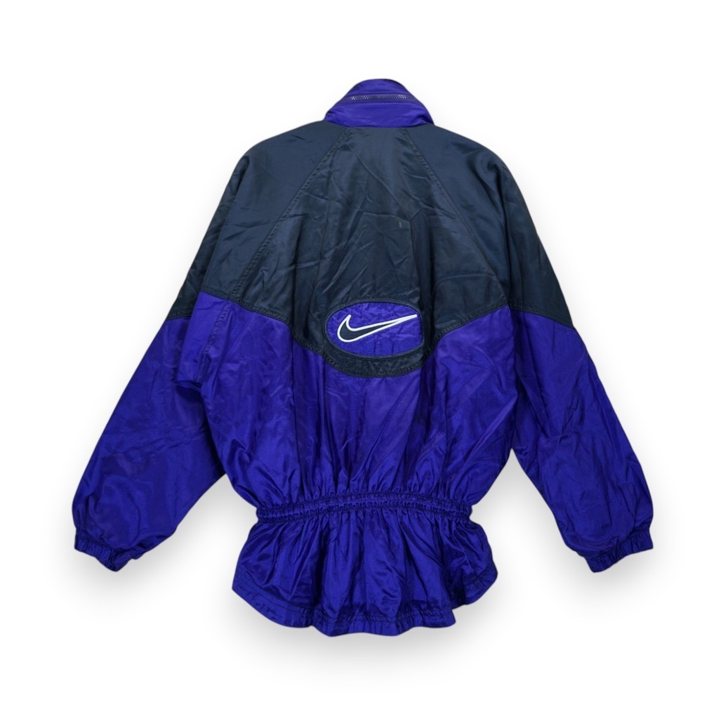 Vintage 90's Nike Black & Purple Jacket Size‎ Medium Full Zip Hooded ~Women's - Picture 2 of 8